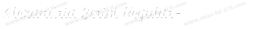 Alexandria Script Regular字体转换